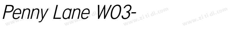 Penny Lane W03字体转换